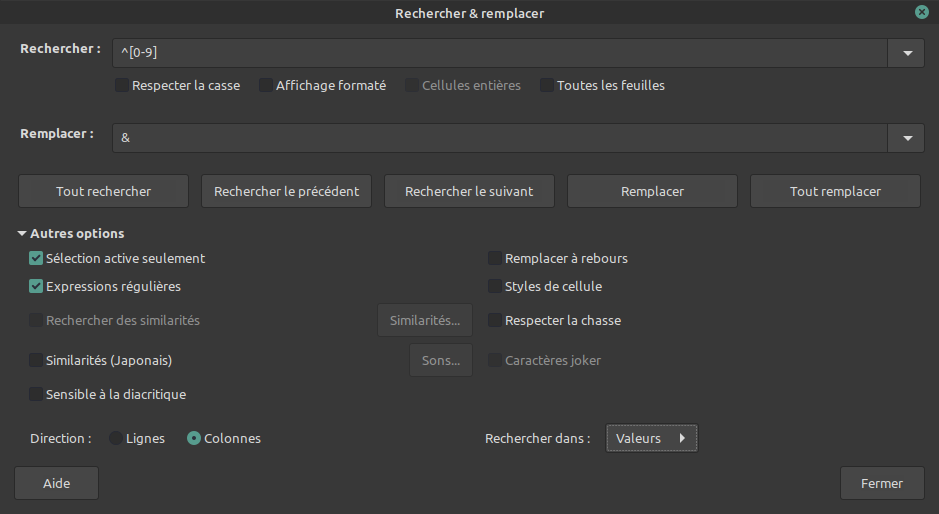 Convertir un texte en nombre dans LibreOffice